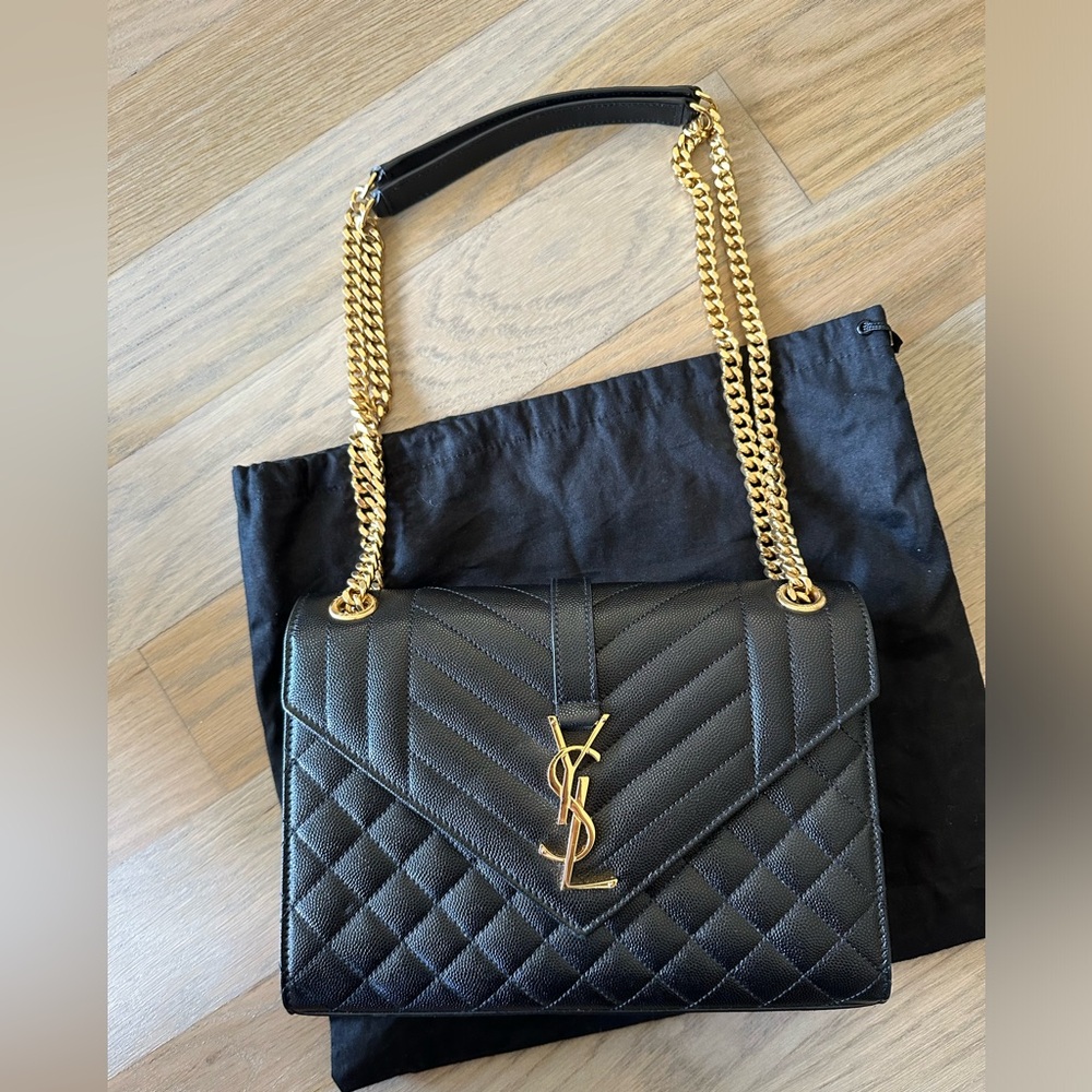 Ysl Envelope Medium Grained Leather - image 4